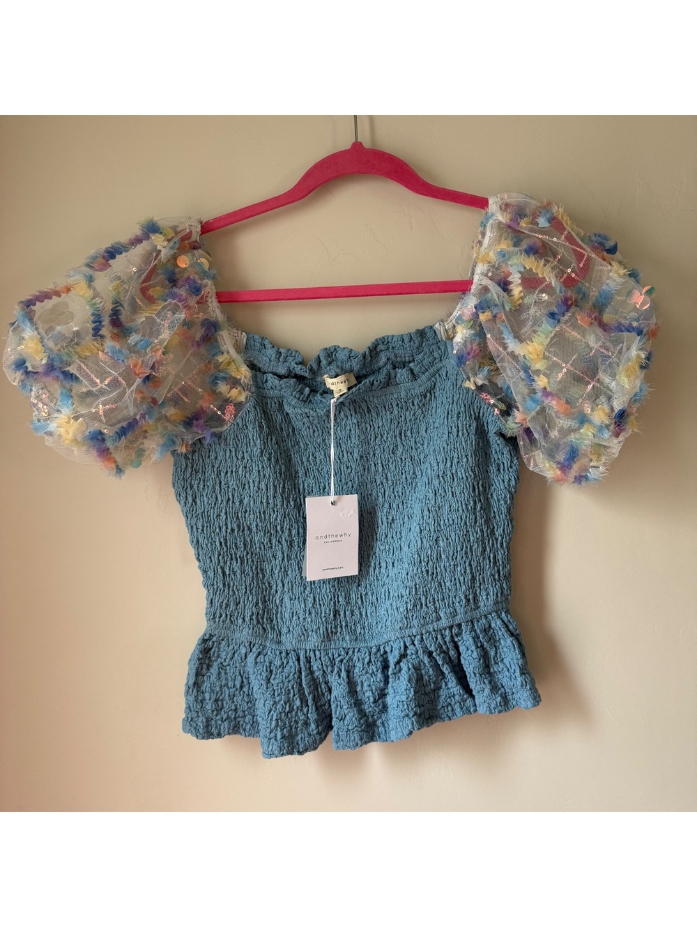 Andthewhy Smocked Puff Sleeve Blouse | medium
